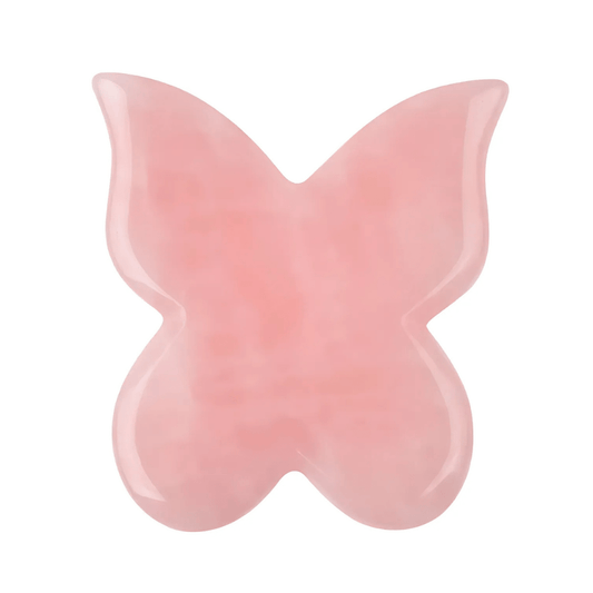 Rose Quartz Butterfly Gua Sha
