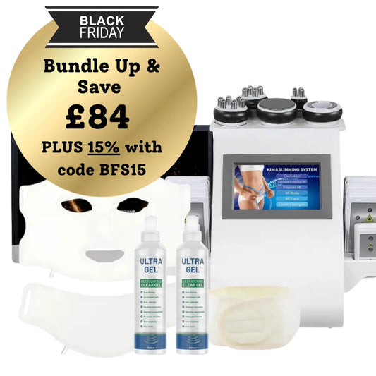 40K Ultrasonic Cavitation Machine & LED Light Therapy Mask Bundle
