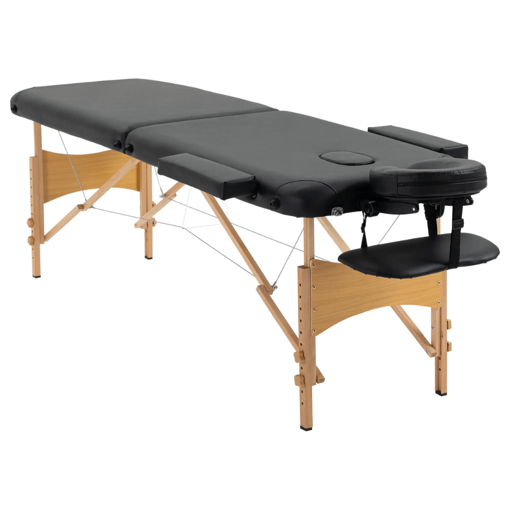 wooden massage bed