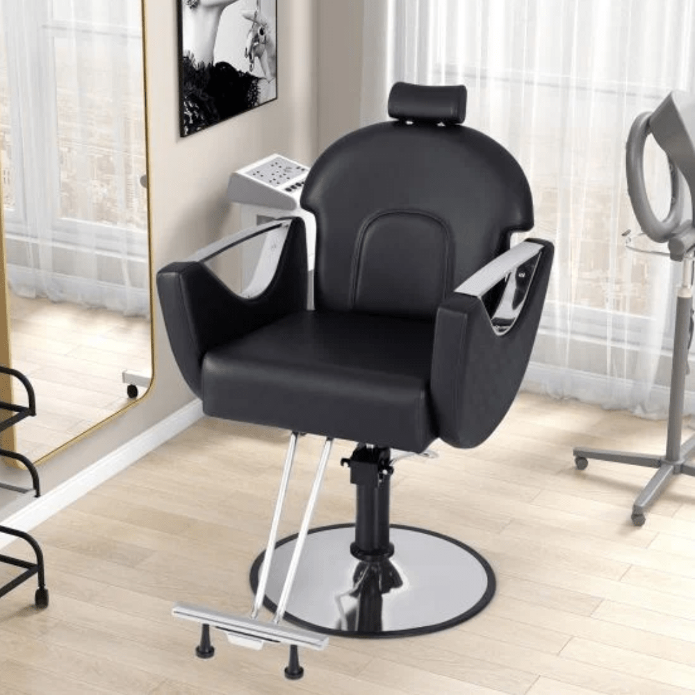 barber chair vintage black