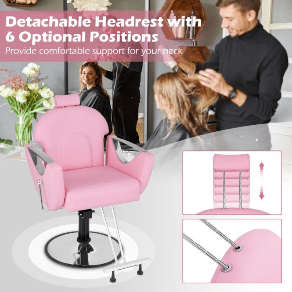 pink barbers chair