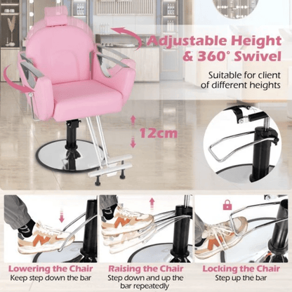 blush pink salon chair