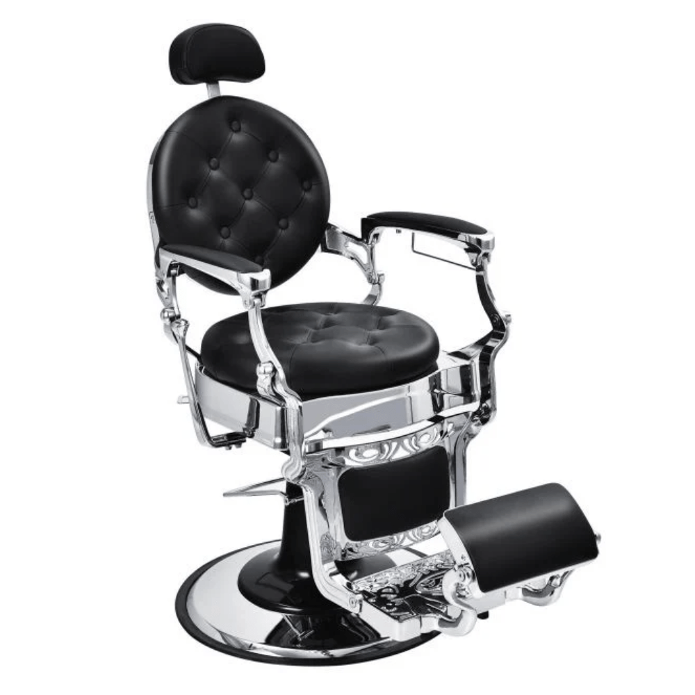 360° Swivel Vintage Salon Barber Chair In Black