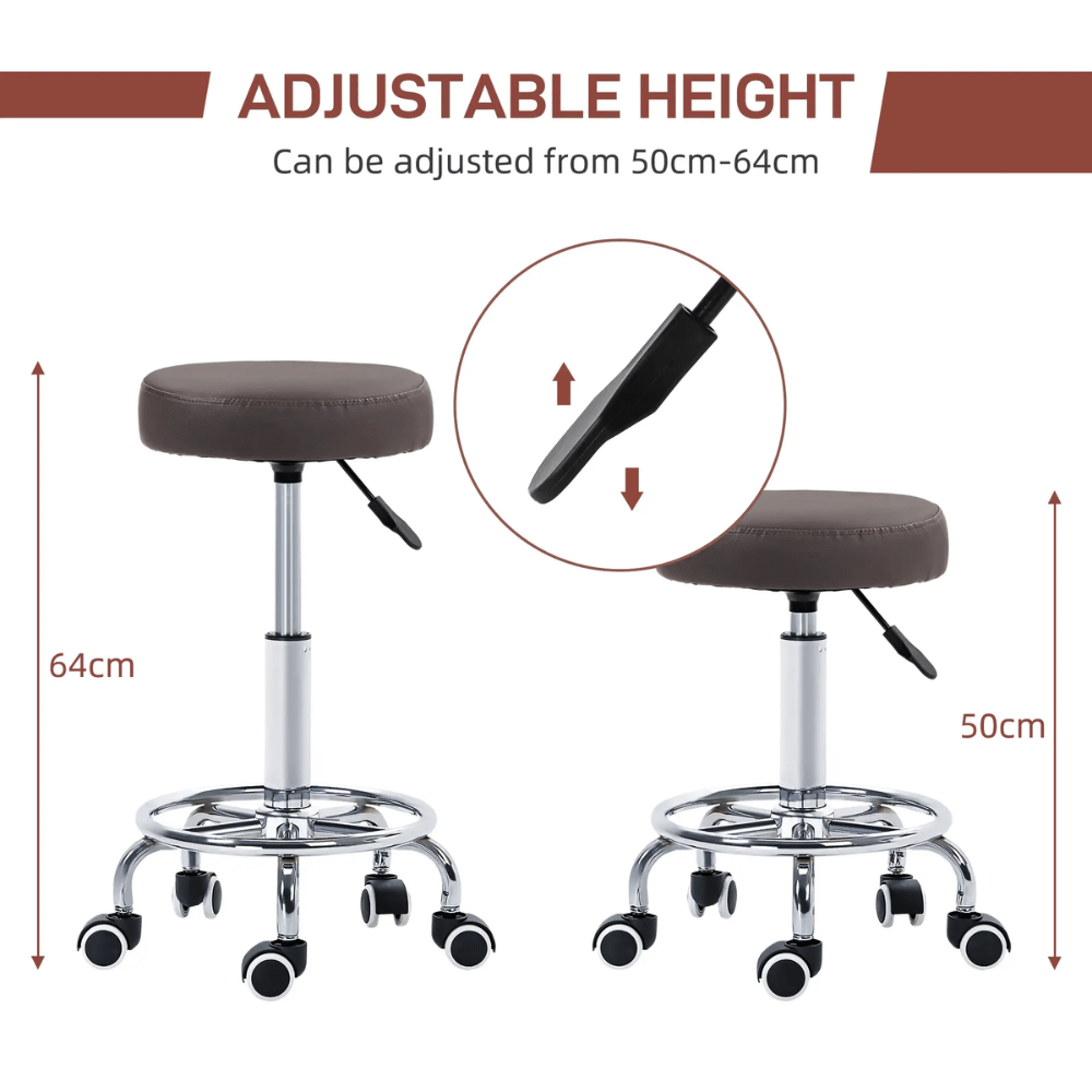 height adjustable stool on wheels