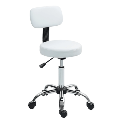 360° Swivel Seat Salon Stool In Light White