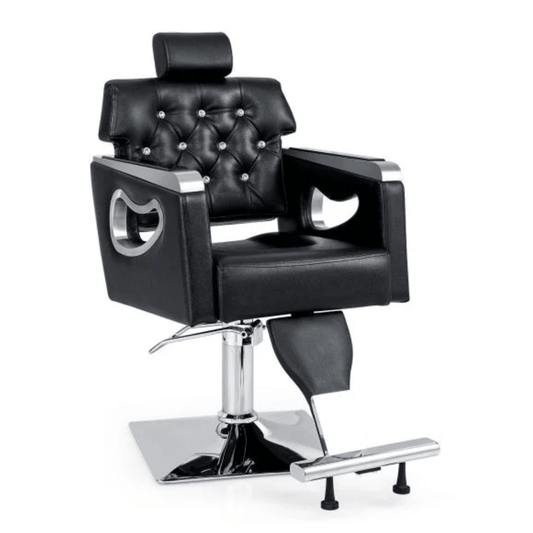 Alure Black Luxury PU Leather Barber Chair