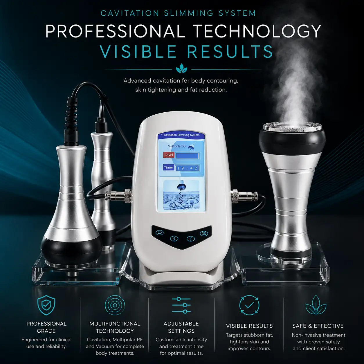 Ultrasonic Cavitation Body Slimming Machine | 3 In 1 Exo Cav