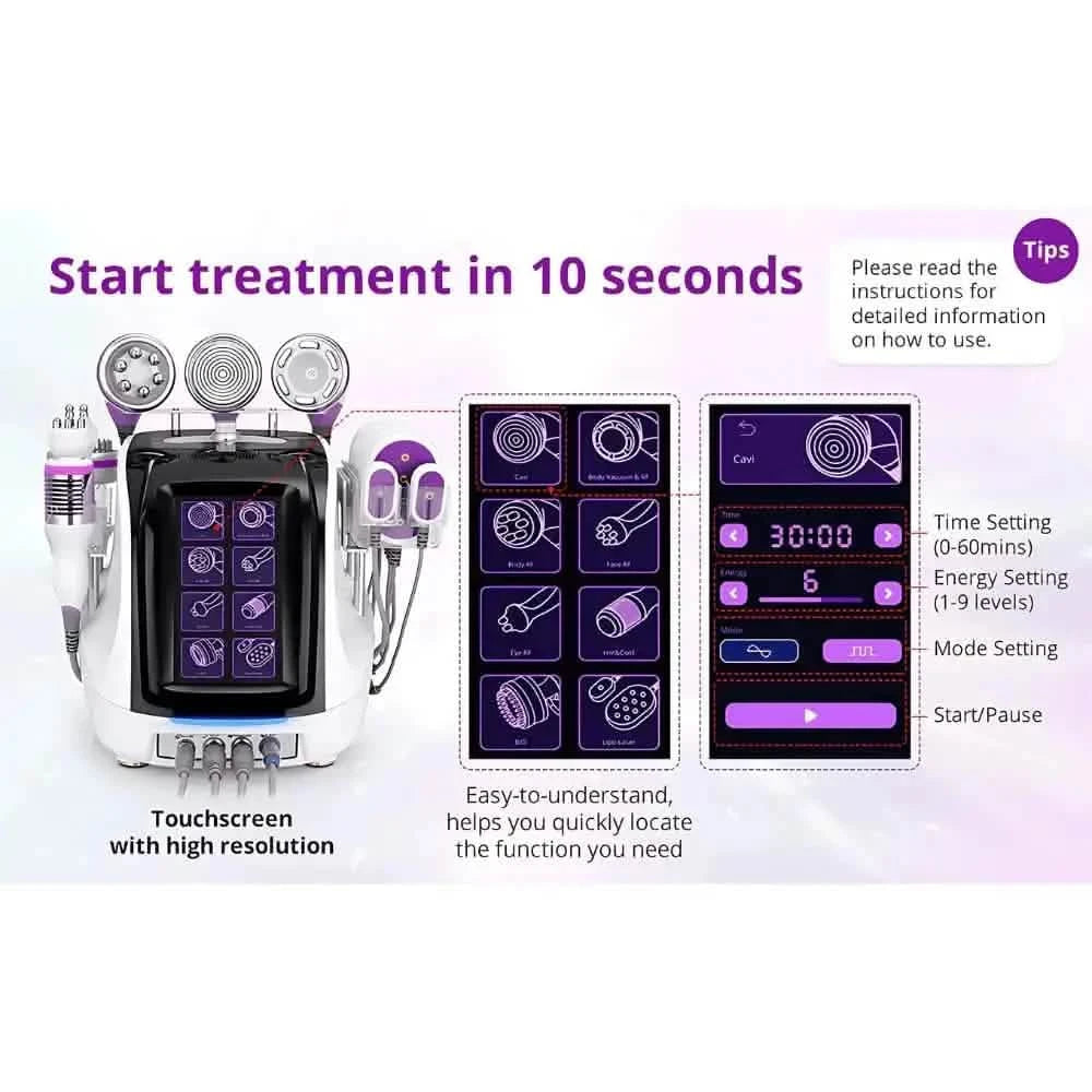 Aristorm 9-in-1 40K Cavitation Machine