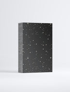 Black box with star patterns on a white background uk
