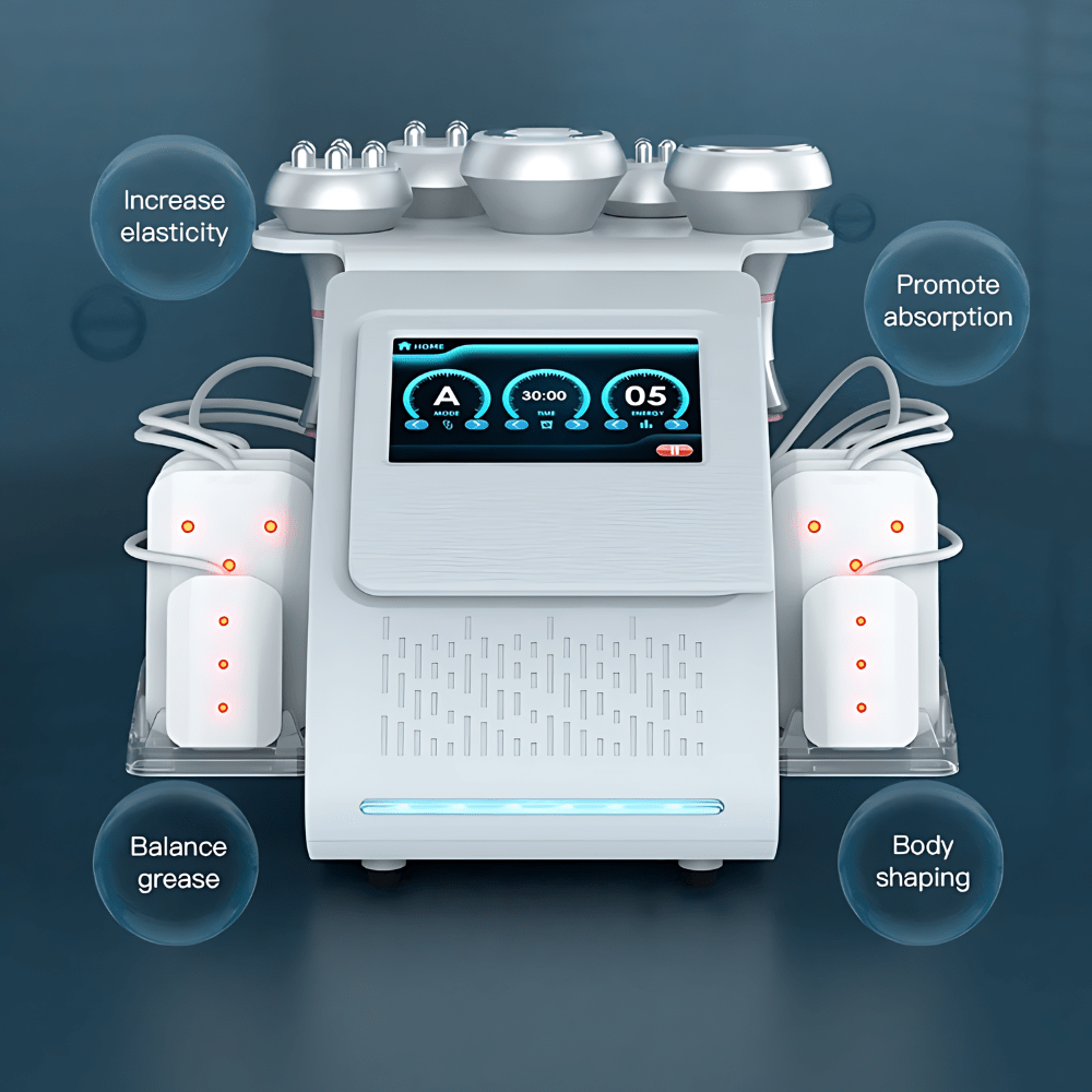 80K 6 In 1 Cavitation Machine With Lipolaser Pads