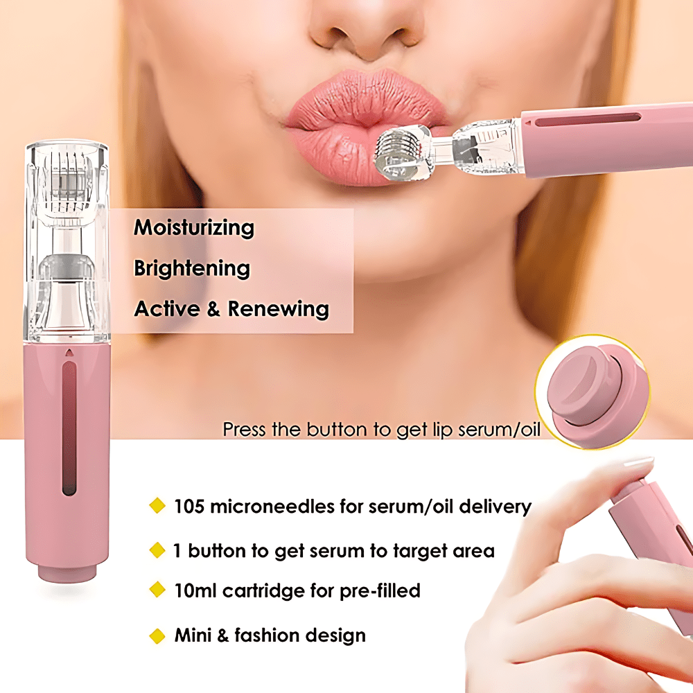 microneedling lips before and after