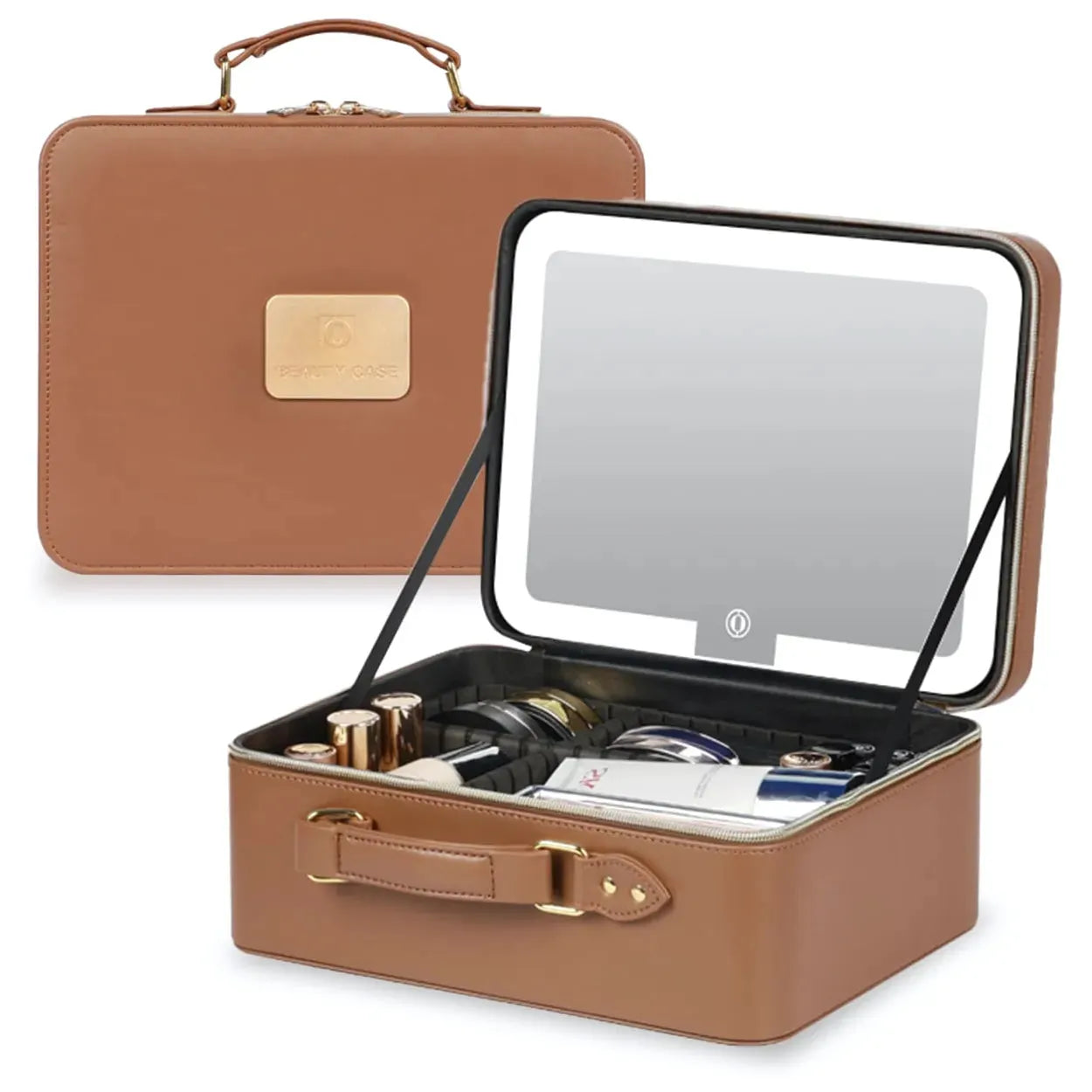 Travel Vanity Case With Mirror And Lights