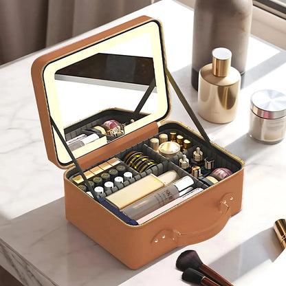 Vanity Case With Mirror And Lights