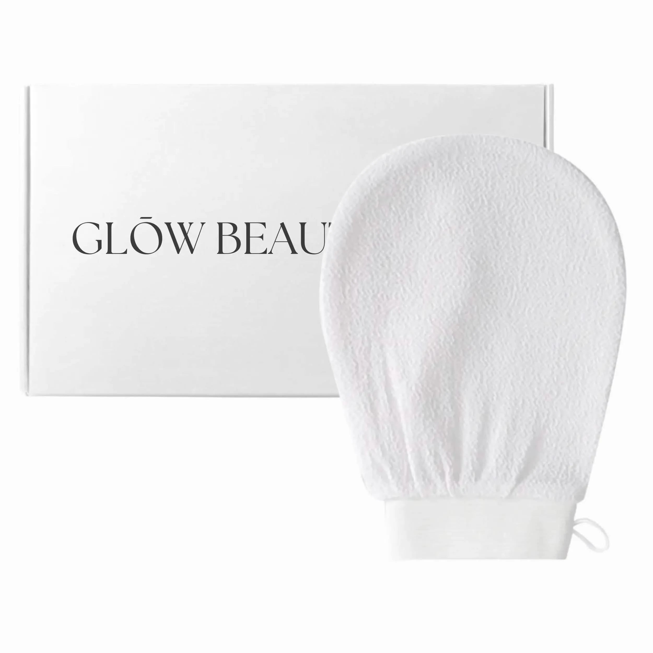 Glow Beauty exfoliating glove to remove dead skin cells