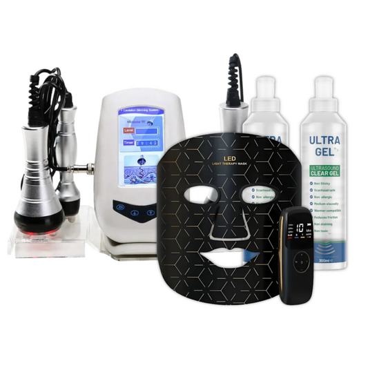 Cavitation & LED Light Therapy Skincare Bundle