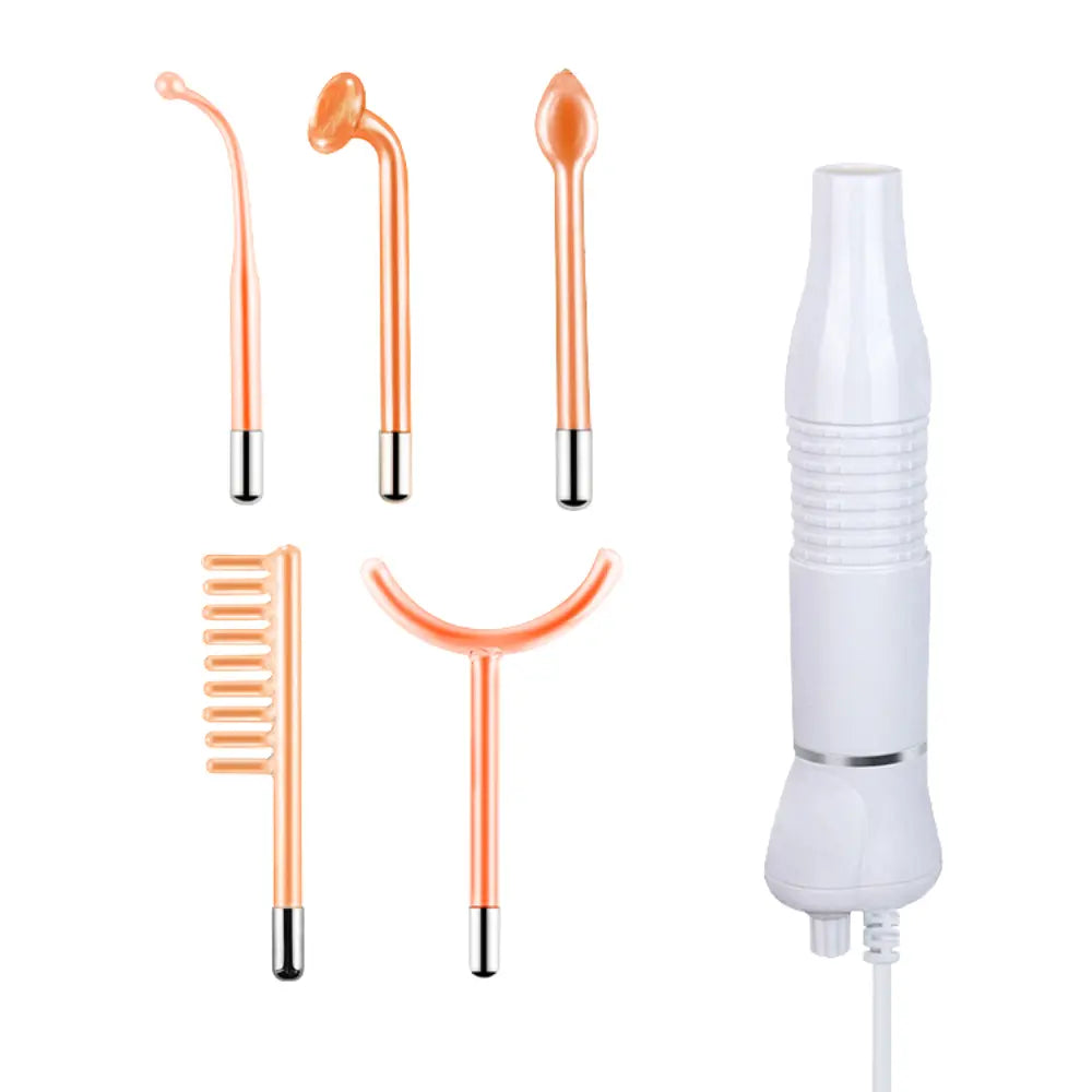 High Frequency Facial Wand Diamond Grade - 5 Piece Set Red