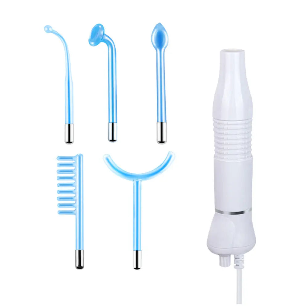 High Frequency Skincare Treatment Wand - 5 Piece Set Blue
