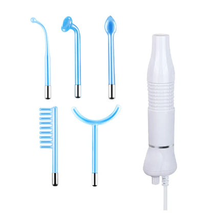 High Frequency Skincare Treatment Wand - 5 Piece Set Blue