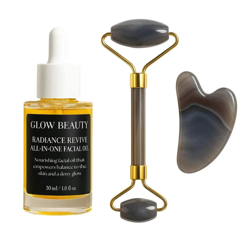 Luxe Renewal Kit - Radiance Revive All-In-One Facial Oil & Jade Roller