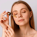 Luxury collagen serum and jade gua sha for mature skin