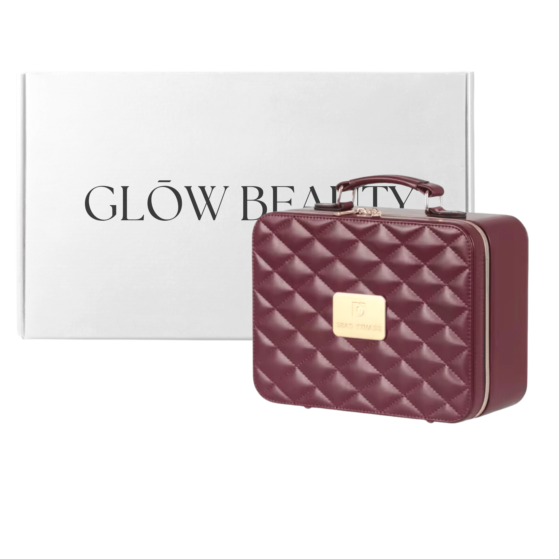 Makeup Case With Light Up Mirror - Glów Beauty Case Red