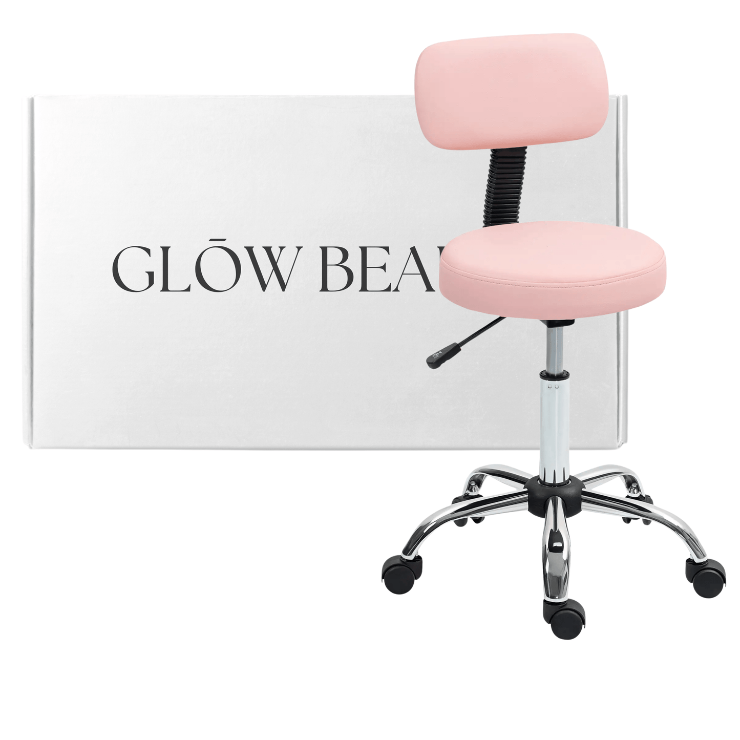 360° Swivel Seat Salon Stool In Light Pink