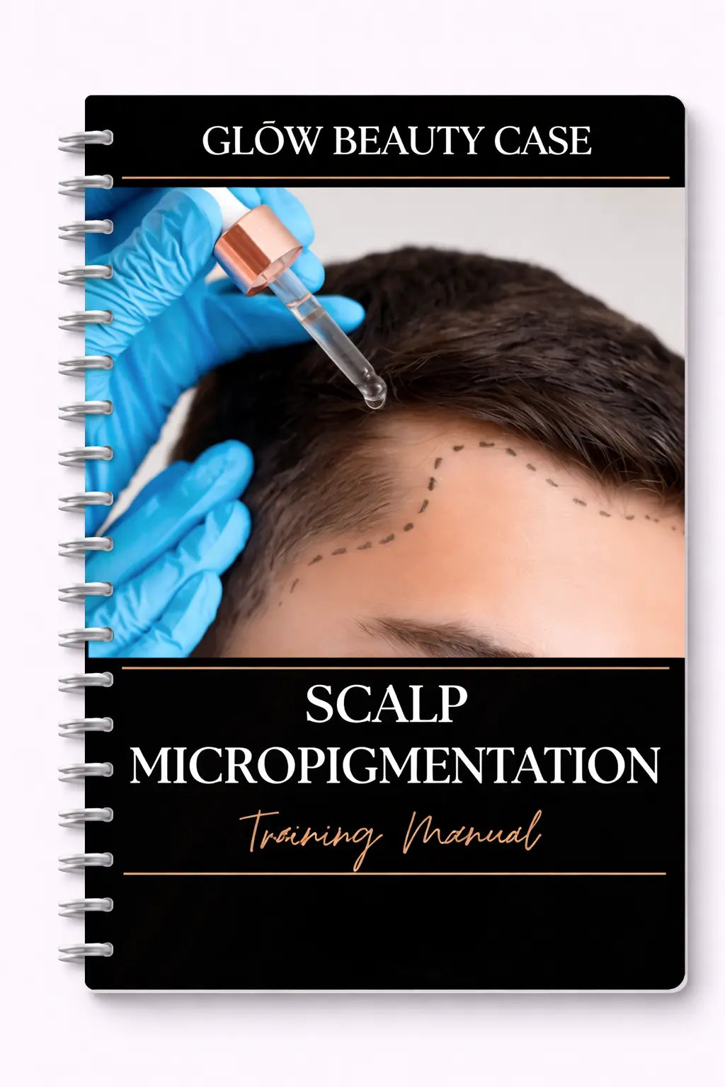 NEW 2026 Scalp Micropigmentation training manual covering hairline design, density layering, scar camouflage, aftercare & SMP business strategy.