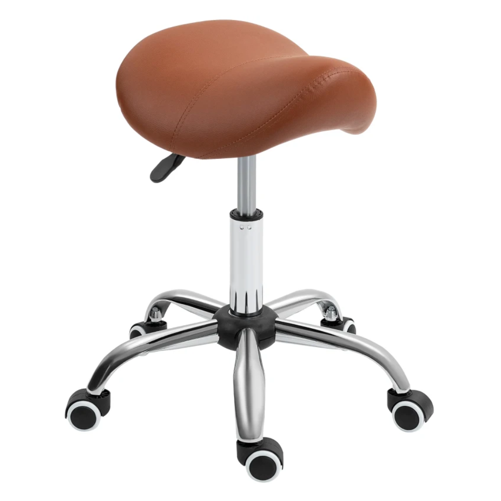 Rolling Adjustable Saddle Stool For Beauty Therapists