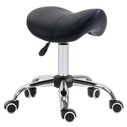 Adjustable Saddle Stool For Beauty Therapists In Black