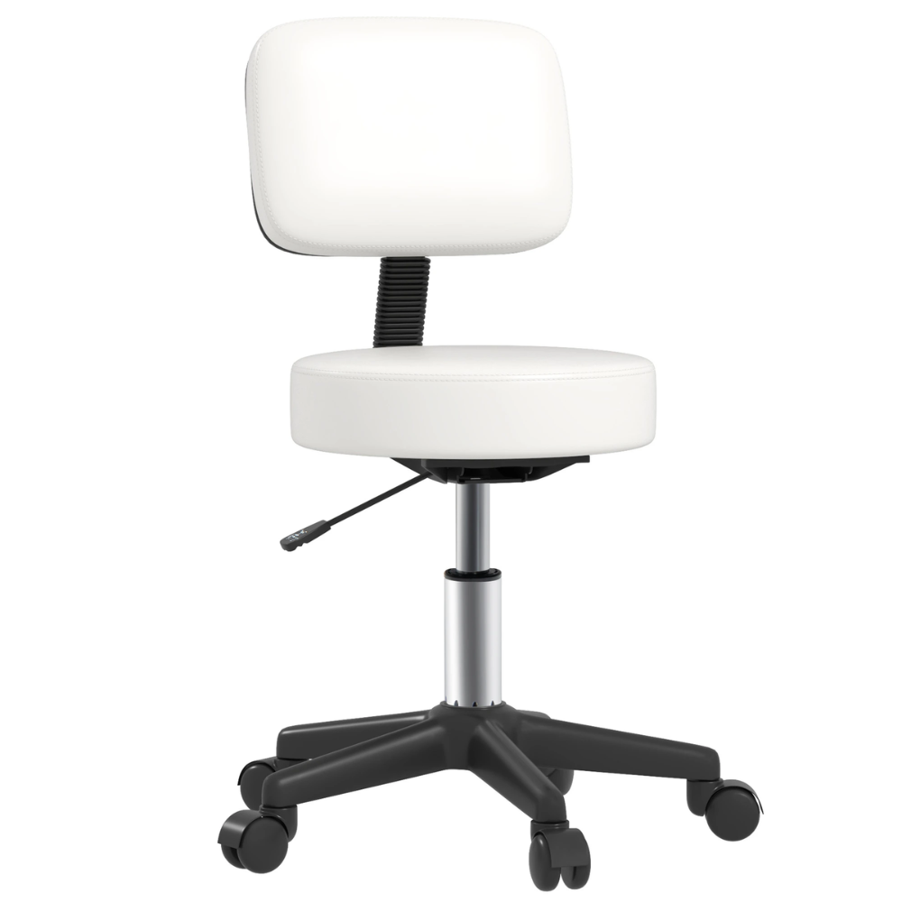 Beautician Nail Technician Swivel Chair White