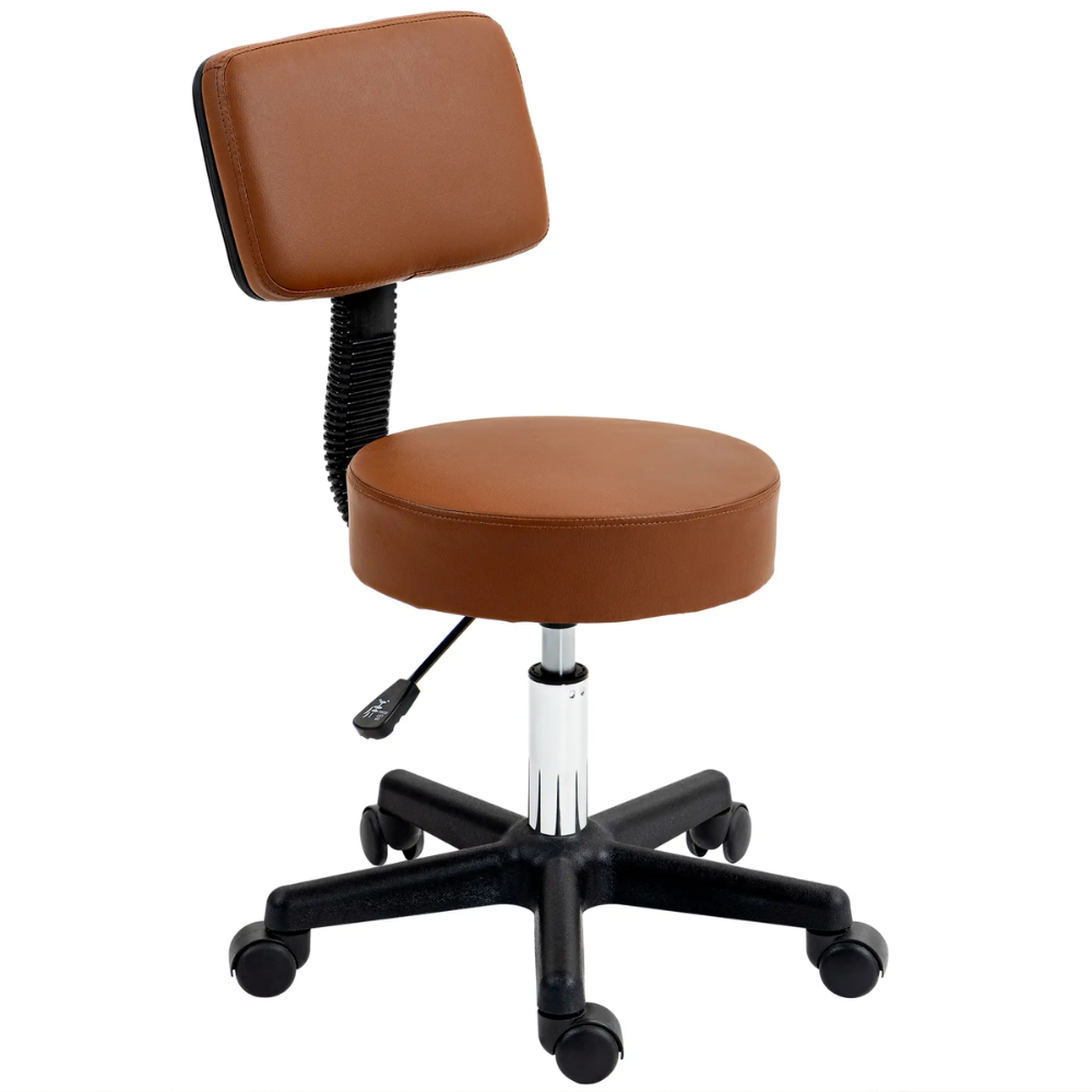 Beautician Nail Technician Swivel Chair Tan