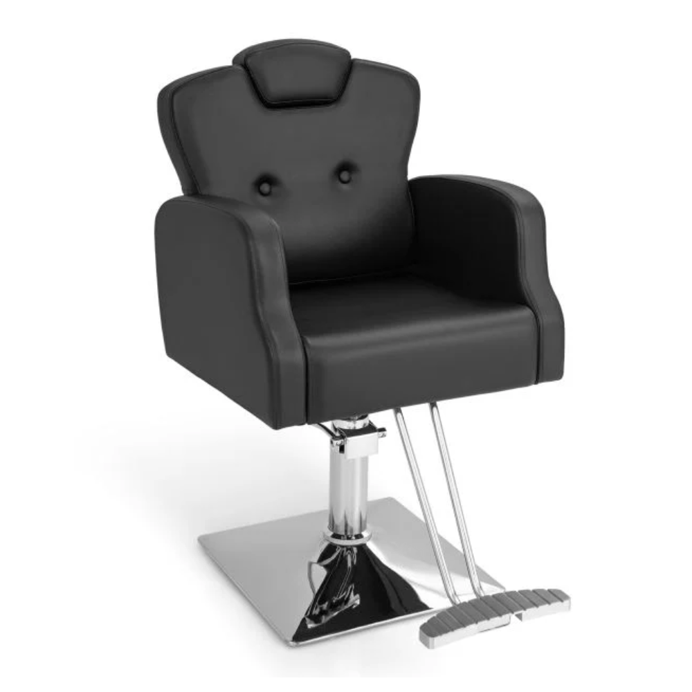 Heavy Duty Hydraulic Barber Salon Chair In Black