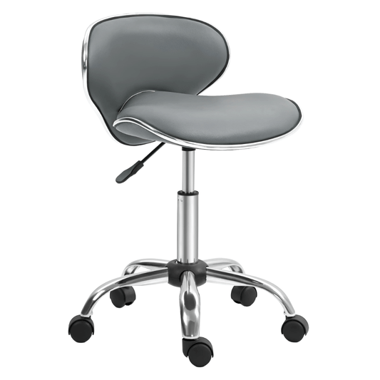 Adjustable Rolling Swivel Beauty Salon Chair - Light Grey