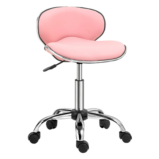 Adjustable Rolling Swivel Beauty Salon Chair - Light Pink