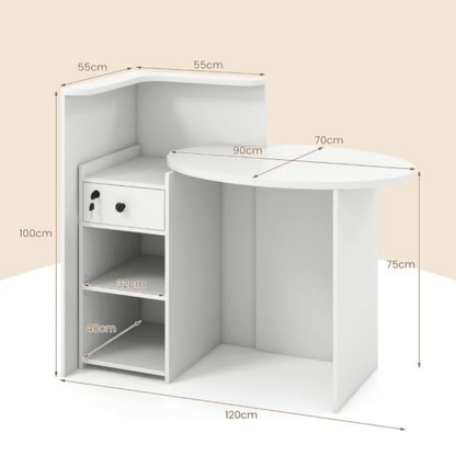 modern reception desk