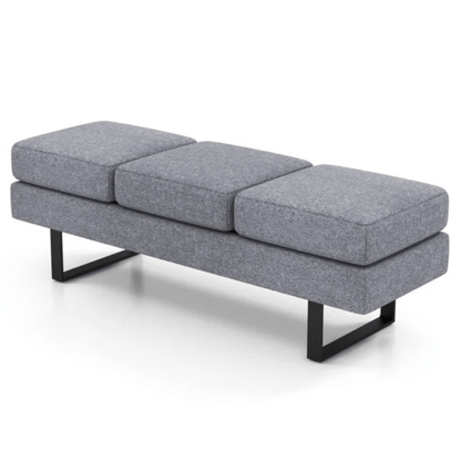 Waiting Room Bench Modern & Stylish In Grey