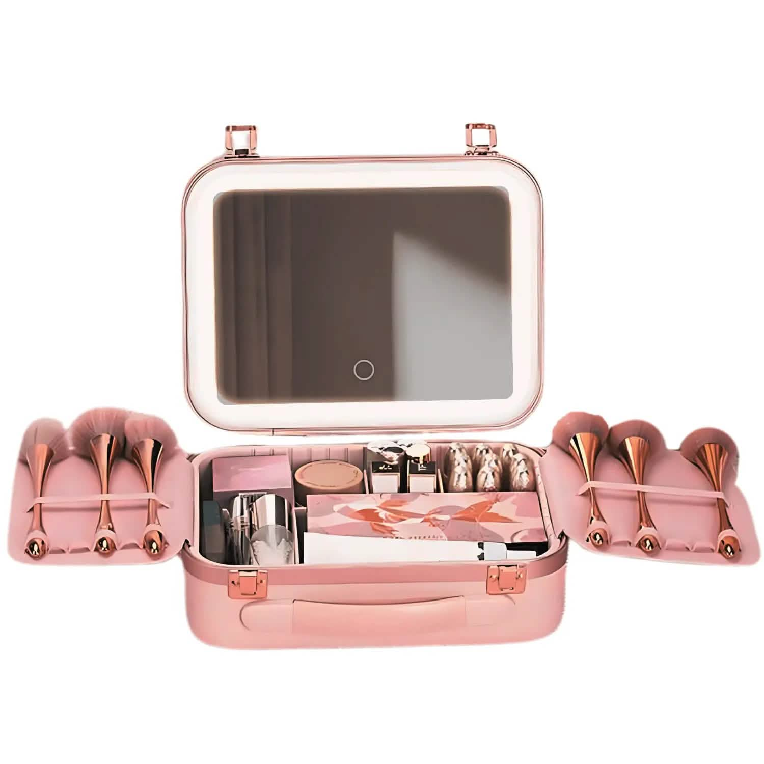 Glow Beaty Case | LED Makeup Case With Mirror | HD Makeup Brushes ...