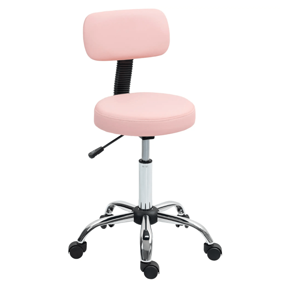 360° Swivel Seat Salon Stool In Light Pink