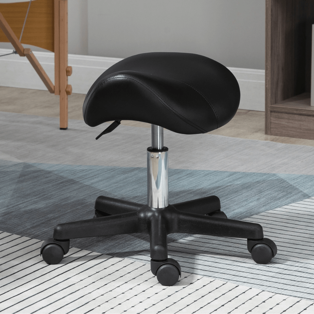 salon stool with backrest