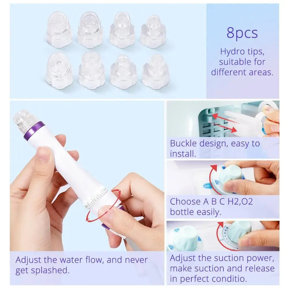 6 in 1 Hydro Dermabrasion Machine – Deep Cleansing Facial Device with ...