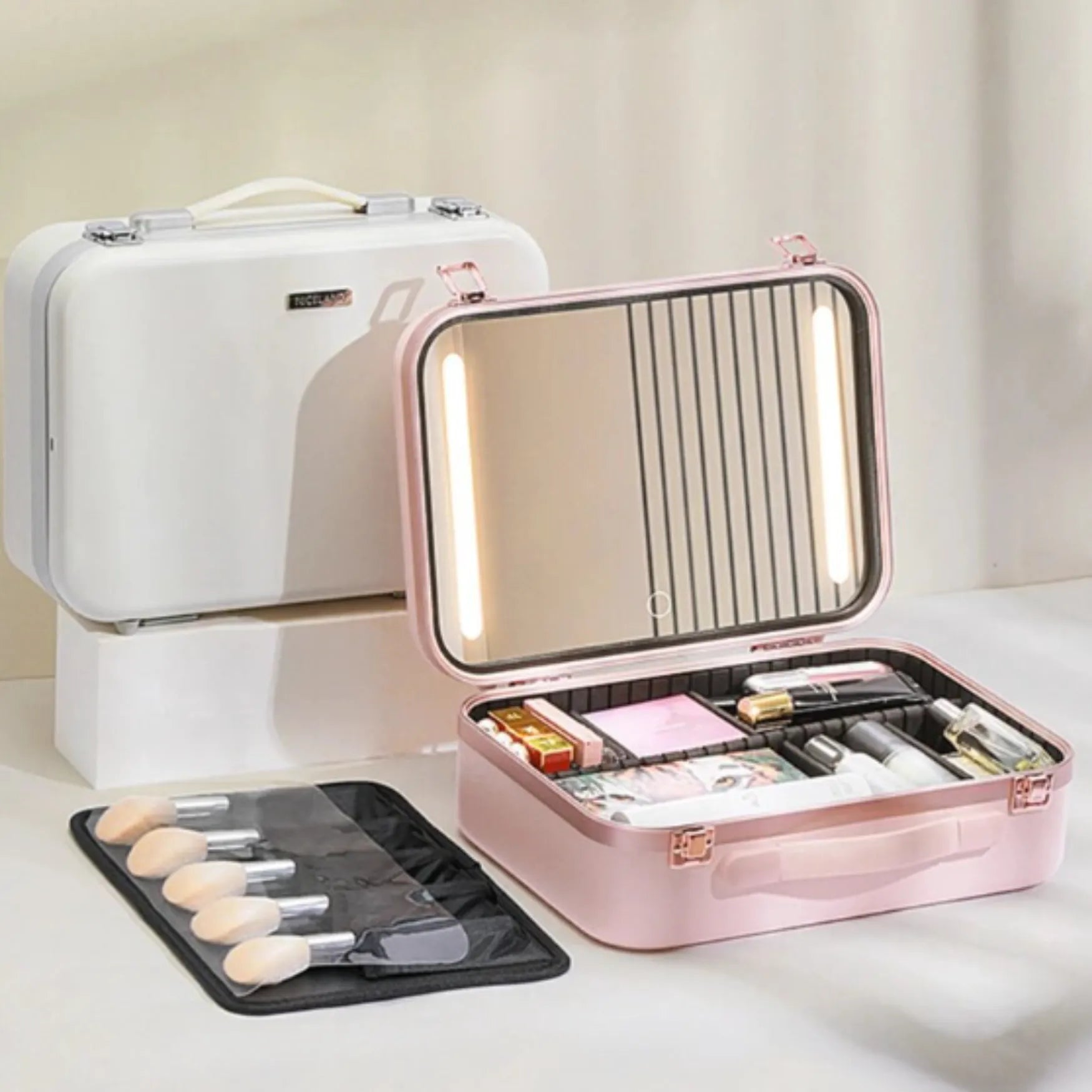 Glow Beauty Box With LED Light Mirror - Nude | Beautifect Box Dupe ...