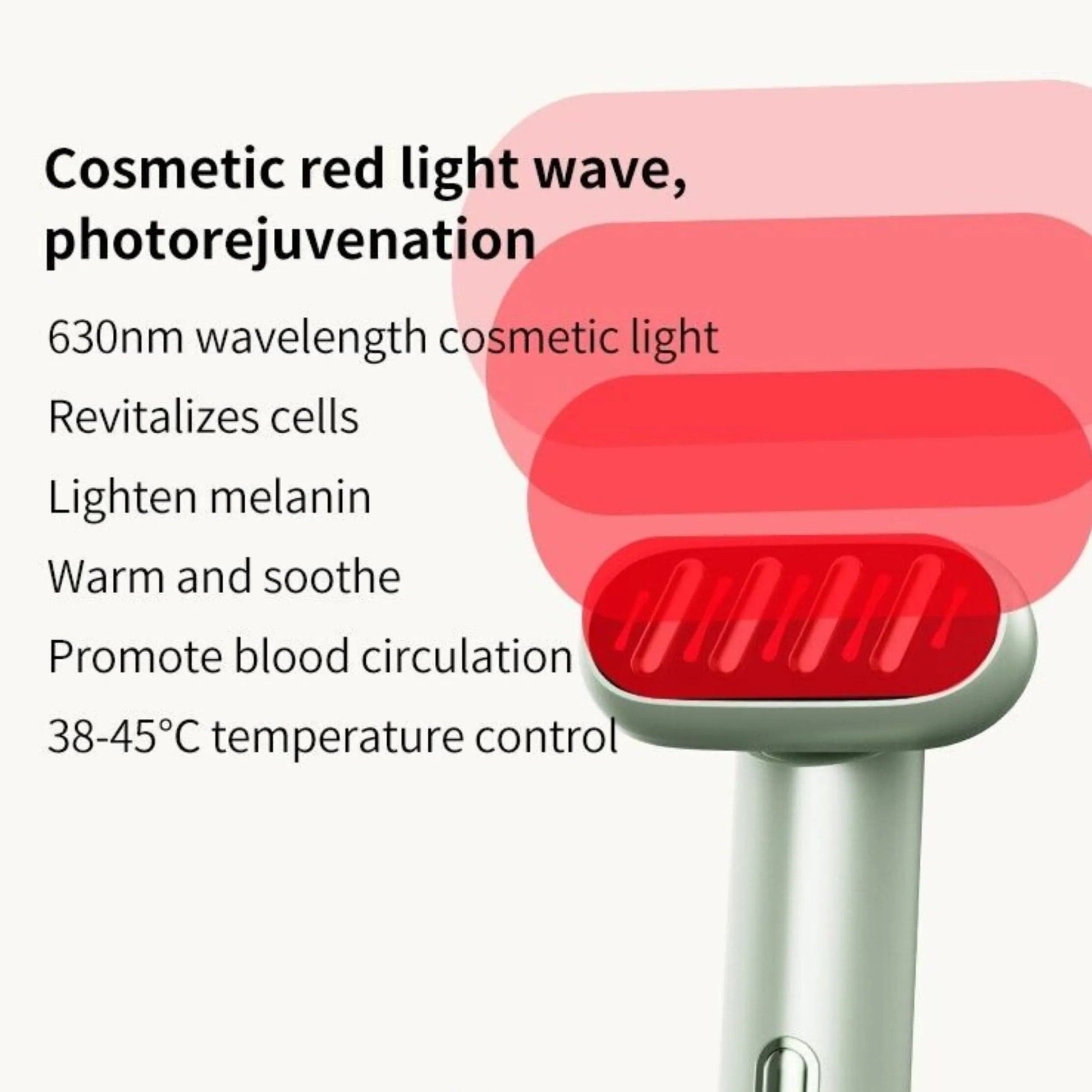 skincare wand with red light